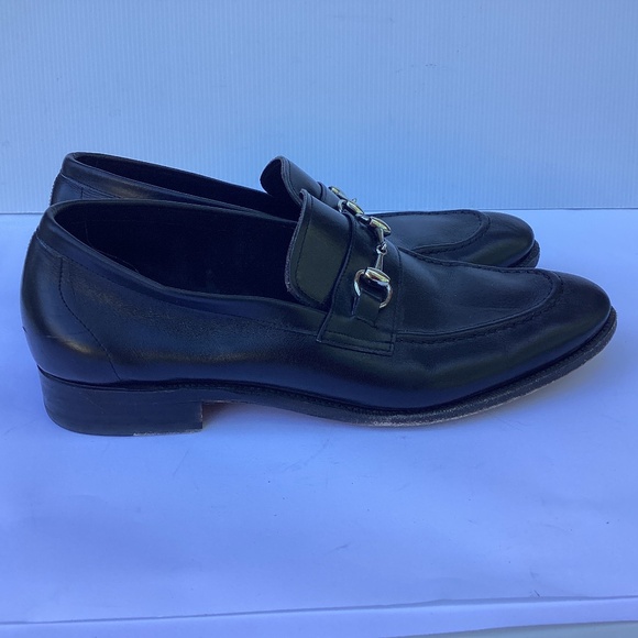 Black Meermin Silver Horse Bit Goodyear Welted Loafers 9.5 - Picture 2 of 9